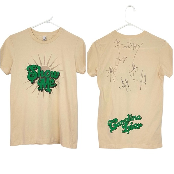 Carolina Liar Signed Tee Shirt Womens Size Medium Large Crewneck Short Sleeve - Picture 1 of 9